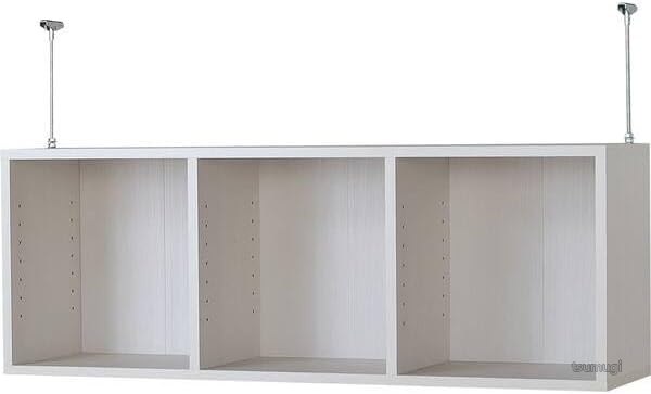 【送料無料】多機能書棚 上置き 幅108cm ホワイトウォッシュ プリント紙化粧繊維板 組立30分 1年保証 おしゃれ 収納家具 本棚｜つむぎハウス