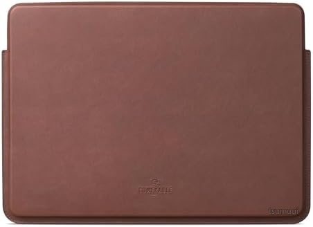【送料無料】13インチ ノートパソコンスリーブケース フェイクレザー スリム保護カバー 撥水 軽量 ビジネス 出張 プレゼント 2025-2020対応 ブラウン｜つむぎハウス