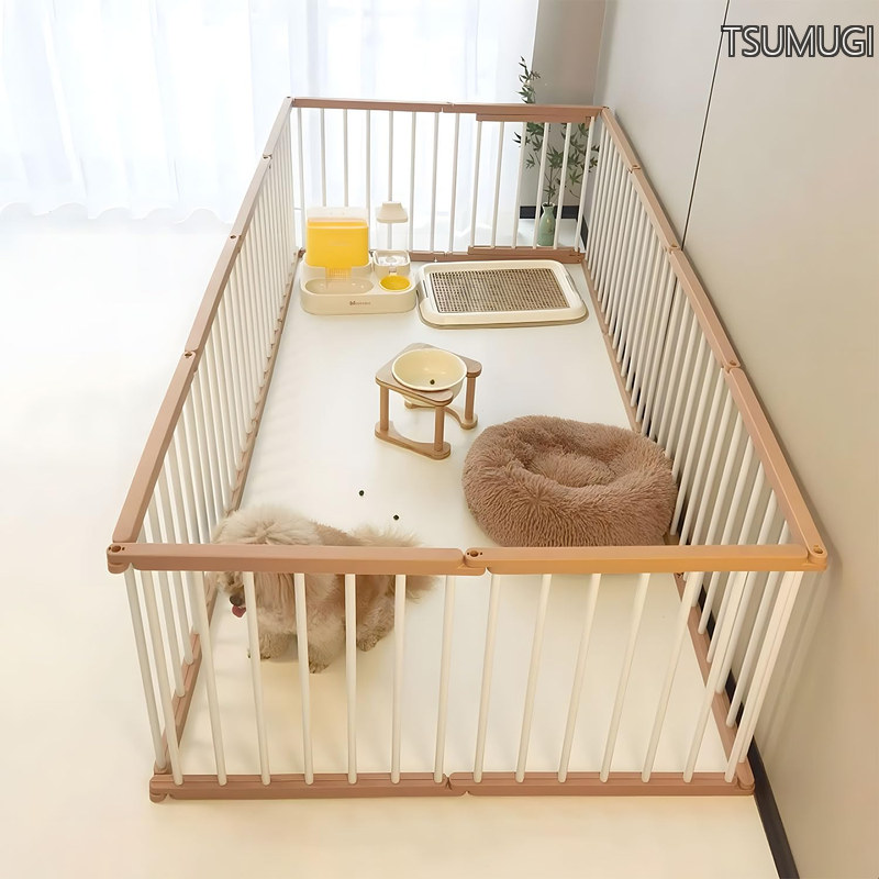 【貨物輸送無料】犬 倶楽部 部屋の入り口付き添い人 室内外兼用 親しさにレイアウト差しゆるす 折り畳み 愛玩動物伏せ籠 犬 ゲージ 多頭飼い 安全性のある柵 室内 小型犬 中型犬 精神的な統合飾り気の無い 幅183×奥ぶかさ93×高さ68糎 木色