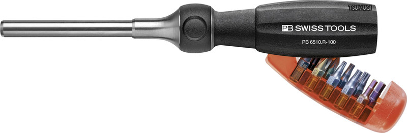 【貨物輸送無料】SWISS TOOLS ピービースイスツールズ ビット10本組1/4HEXインサイダービットC6続きもの差替１番ウッド軸長100粍 6510.R-100