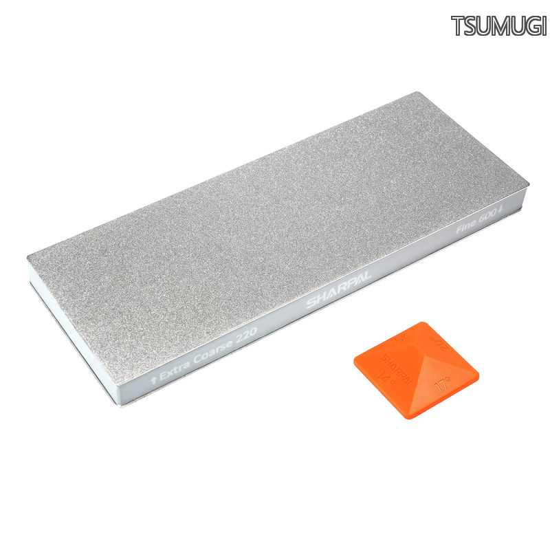 【貨物輸送無料】169H 大型 20糎 x 7.5糎 両面操作手順金剛石剃刀砥 ? 超粗大220番 \u0026 所せまい600番 原則として決定付ける単たま物金剛石、上滑り打ち切りパッドと角度お引き回し付き添い人労働者階級用ごはん炊き研ぎ器
