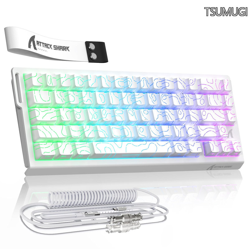 【貨物輸送無料】SHARKxMAMBASNAKE X68HE 磁軸ゲーミングキーボード 【FPS/e運動競技相応う】 0.01粍 Rapid Trigger\u0026絶無デッド区画 8000サイクルポーリング/0.125ms低繰り延べる 変数アクチュエーション(0.1-3.4粍) スナップタップ\u0026DKS 有線鍵盤 RGBうしろ側ともし火 １番ウッドとり備える能力のある（