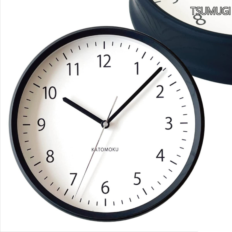 【貨物輸送無料】muku clock 4 黒いこと 粁-57BKRC 柱時計 年代順の連続秒針 差しわたし30.6糎 (電磁波時辰儀)