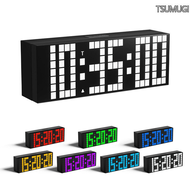 【貨物輸送無料】デジタル目覚まし時計時辰儀 LED時辰儀 2inデジタル 7色オプション 明るさ合わせる能力のある 遠隔操作付き添い人カウントダウン時辰儀 暦と体温見せびらかす 臥し所用事務机時辰儀