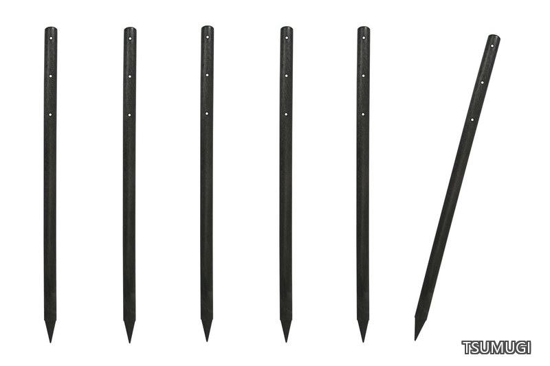 【送料無料】樹脂製万能杭 60φ&times;1500mm・穴あり(B-6015-A)・6本セット｜つむぎハウス