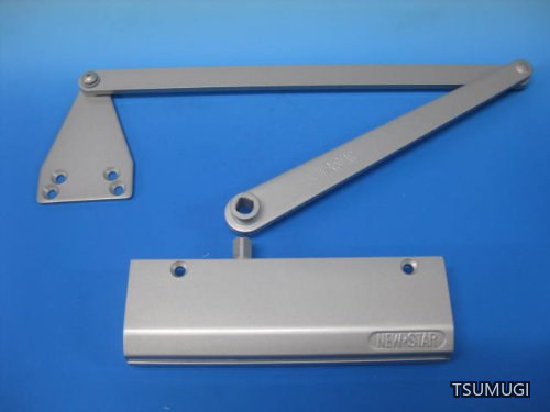 【送料無料】ドアクローザー ドアチェックBL5002 シルバー色 ストップなし|つむぎハウス