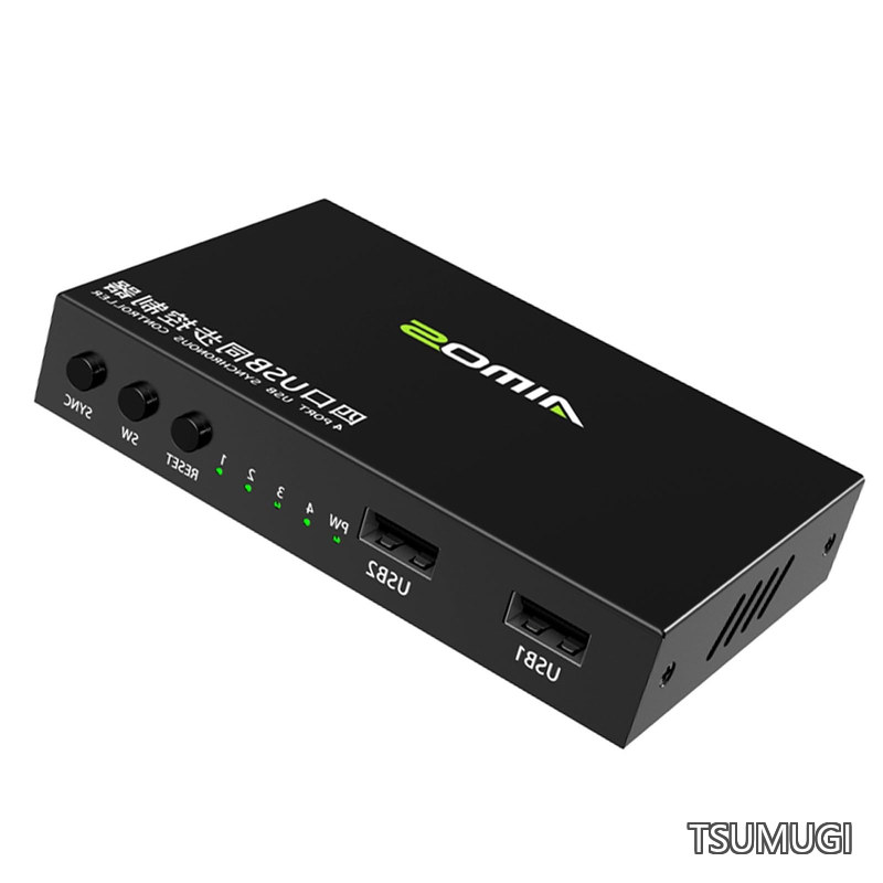 【送料無料】- DNFゲームコントロールシンクロナイザー、4入力1出力DNFマルチオープンシンクロナイザー、USBキーボードとマウスの同期コントローラー、プラグアンドプレイ(4 ports)｜つむぎハウス