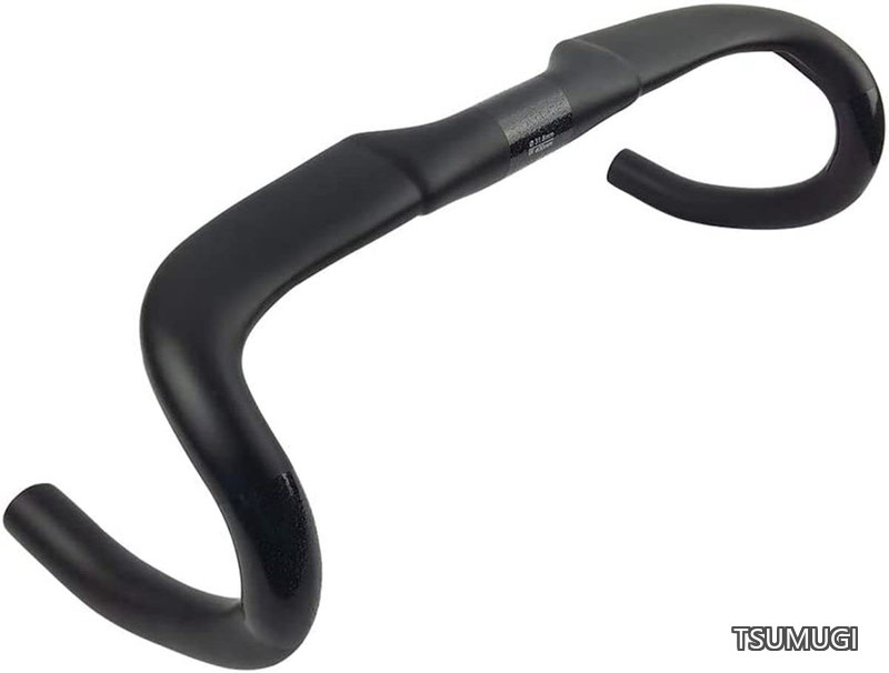 【送料無料】ロード自転車ハンドル エアロハンドルバー ドロップバーリーチ79.4mmドロップ123.5mm 直径31.8mm超軽量エアロダイナミックロードバーインテグレーテット人間工学 (400mm)｜つむぎハウス