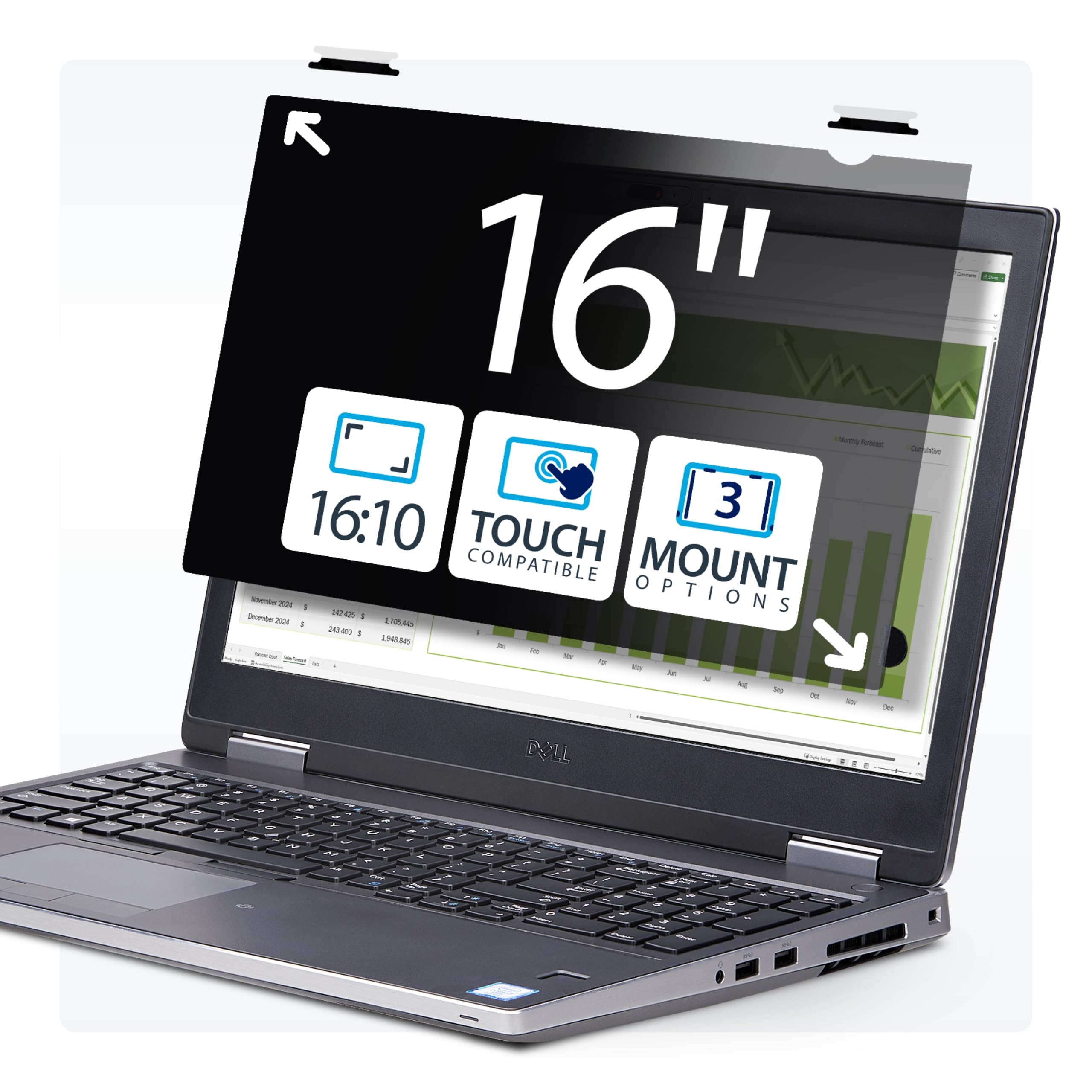 【送料無料】プライバシーフィルター 16インチ ノートPC アスペクト比 16:10 フリップ式 ブルーライトカット 16LT6-PRIVACY-SCREEN|つむぎハウス