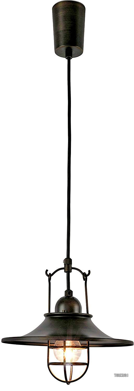 【送料無料】ペンダントライト 照明 おしゃれ LEDペンダントライト 1灯 アイアン 照明器具 電球別売 アンティークブラック 黒 LED RAUTA ラウタ｜つむぎハウス