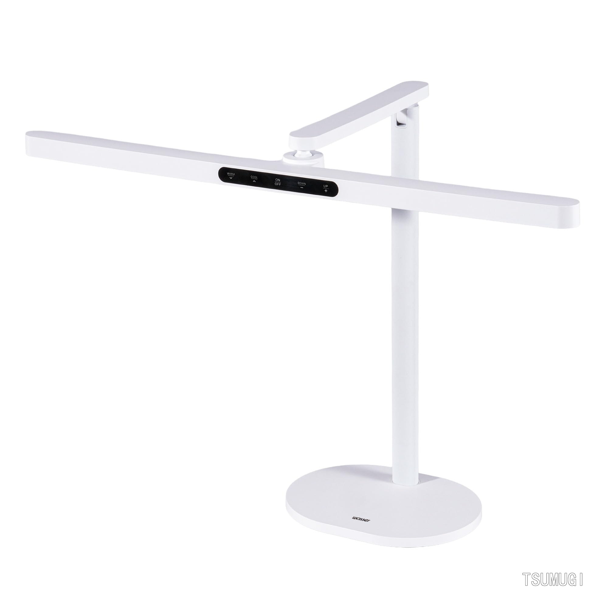 【送料無料】led 目に優しい 幅60cm ワイド 5段階調光 5段階調色 省エネ 卓上ライト 電気スタンド テーブルライト 学習机 オフィス 読書 勉強 寝室｜つむぎハウス