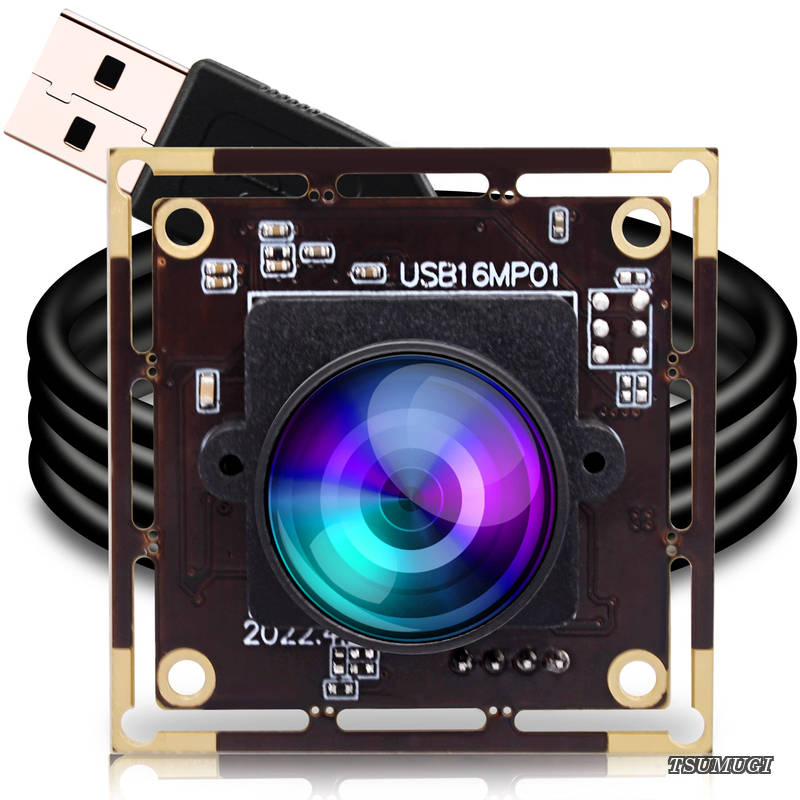 【送料無料】1600万画素 Webカメラ 広角 小型 USBカメラ パソコン 180度魚眼レンズ 4K ウェブカメラ UVC USB2.0 Webかめら 3496P PC USBカメラモジュール CMOS IMX298 ミニ ビデオカメラ 埋め込み USB カメラ ボード Android Windows Linux Mac Raspberry｜つむぎハウス