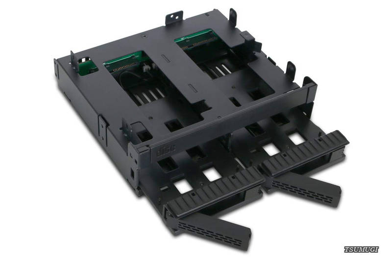 【送料無料】pressCage 5.25"ベイ 複数デバイス搭載 2 x 2.5" SAS/SATA SSD or HDD + Slim(Ultra Slim) ODD | MB732SPO-B｜つむぎハウス 7,976円