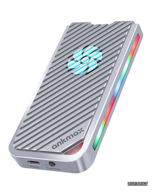 【送料無料】UC4M3 USB4ケースNVMe M.2 SSD用高放熱40Gbps to NVMe PCI-e M-Key(B+M Key)2280 超高速 Thunderbolt 4/3 USB4.0/3.1/3.0互換性あり ポータブル SSD外付けケース 工具不要のアルミニウム製外部エンクロージャー(8TBまでサポート)|つむぎハウス