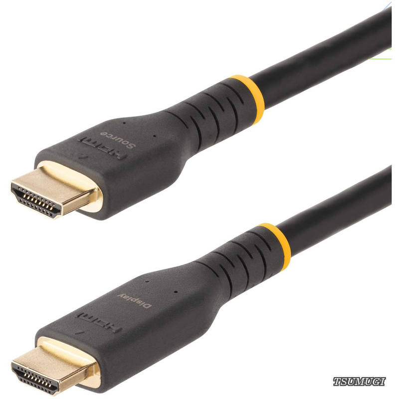 【送料無料】HDMI 2.0ケーブル/10m/アクティブ/4K60Hz/高耐久アラミド/BK｜つむぎハウス