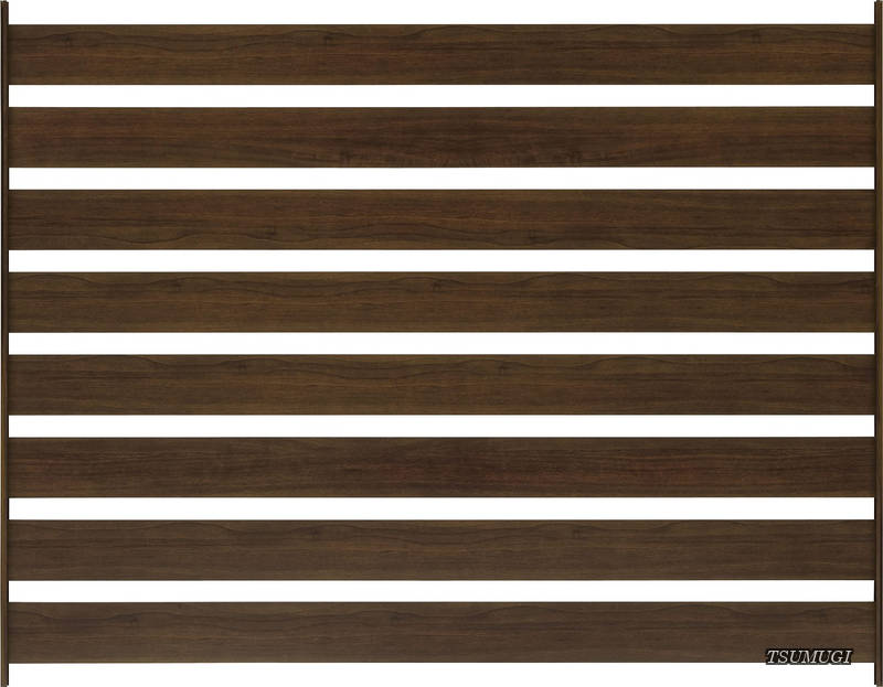 【送料無料】タカショー フェンス 美WOOD 木目調 錆・キズに強いアルミ製 25 x 1150 x 894 mm シンプルボーダーブラウンウッド 目隠し 庭 ガーデン 【BEW-FE894BRW】|つむぎハウス