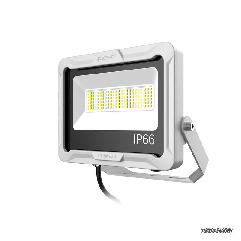 【送料無料】GOODGOODS LED投光器 50W 屋外用 防水 IP66 7300lm 作業灯 極薄型 昼白色 オリジナルステー 5Mコード 工事用ライト 野外 看板灯 駐車場 防犯灯 グラウンド プラグなし 日本語取扱説明書付き LD50W-ZB｜つむぎハウス 9,781円