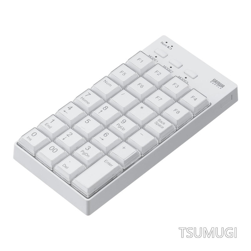 【送料無料】プログラマブルテンキー マクロキーボード Bluetooth接続 Windows専用 27キー 400-NT010｜つむぎハウス