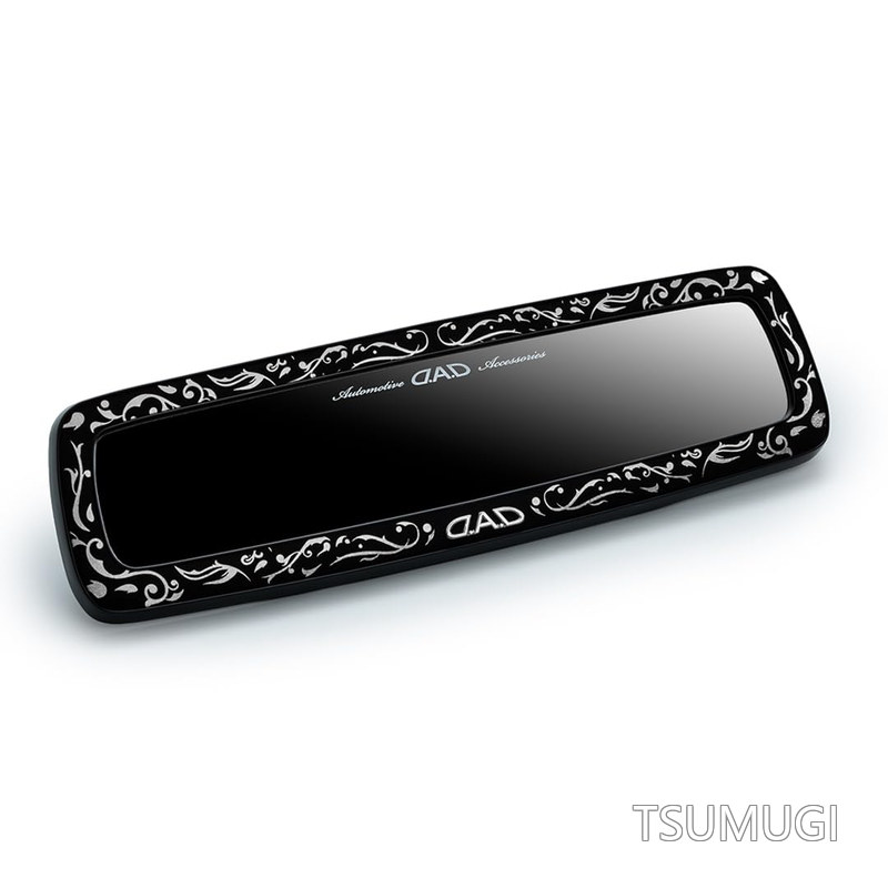 【送料無料】ミラー アラベスク シルバー HA704-01-01 DAD ギャルソン GARSON バックミラー ルームミラー リアビューミラー 防眩ミラー 視界拡大 飛散防止加工 カー用品 汎用 車載ミラー 上質 車内空間 簡単装着｜つむぎハウス