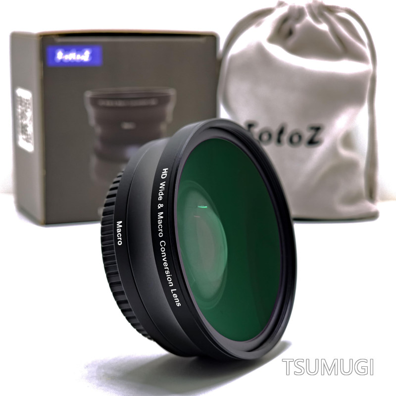 【送料無料】FotoZ Professional HD 49mm 0.75倍広角変換レンズ (マクロ部分) Canon EOS M6 M50 Mark II M100 M200用 EF-M 15-45mm R50 R100用 RF-S 18-45mmレンズキット｜つむぎハウス