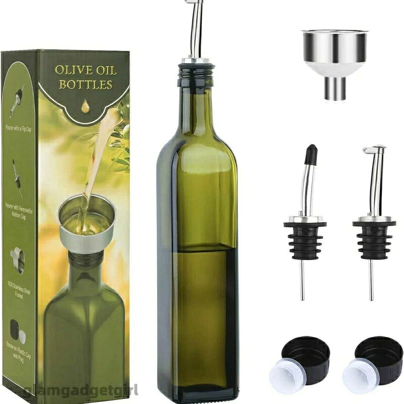 オイルボトル 500ml ガラス製ディスペンサー