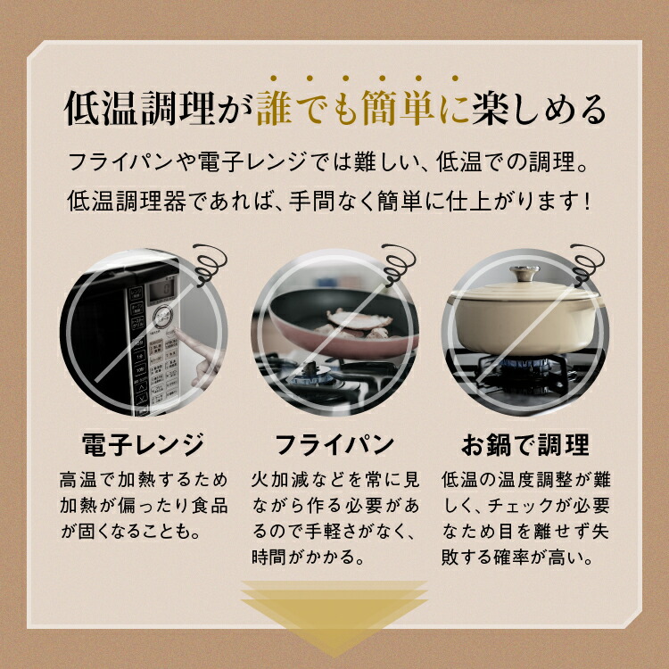 全商品ポイント15倍 スーパーSALE】送料無料 低温調理器 1200W ハイ