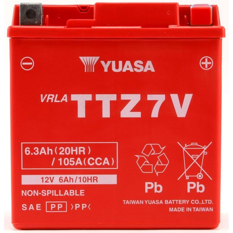 台湾ユアサ(タイワンユアサ) バイク バッテリー T7V(Y7V G7V互換) 密閉型MFバッテリー