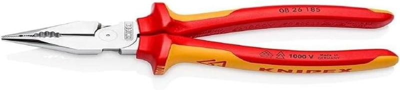 クニペックス KNIPEX ニードルノーズペンチ 縁切りコンフォートグリップハンドル 全長185粍 0826-185SB
