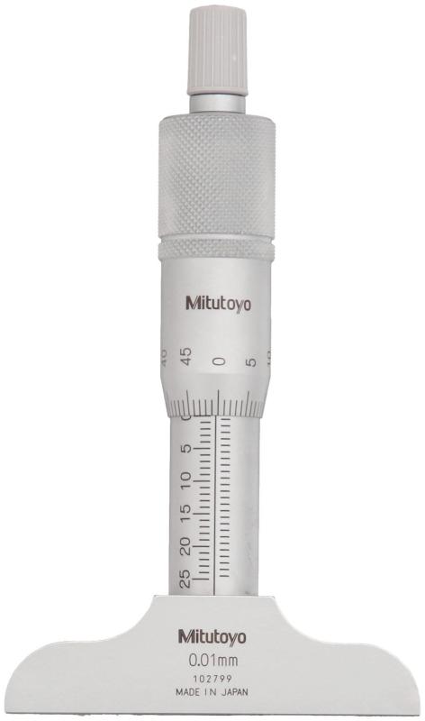ミツトヨ 深さ測定用マイクロメーター D6025