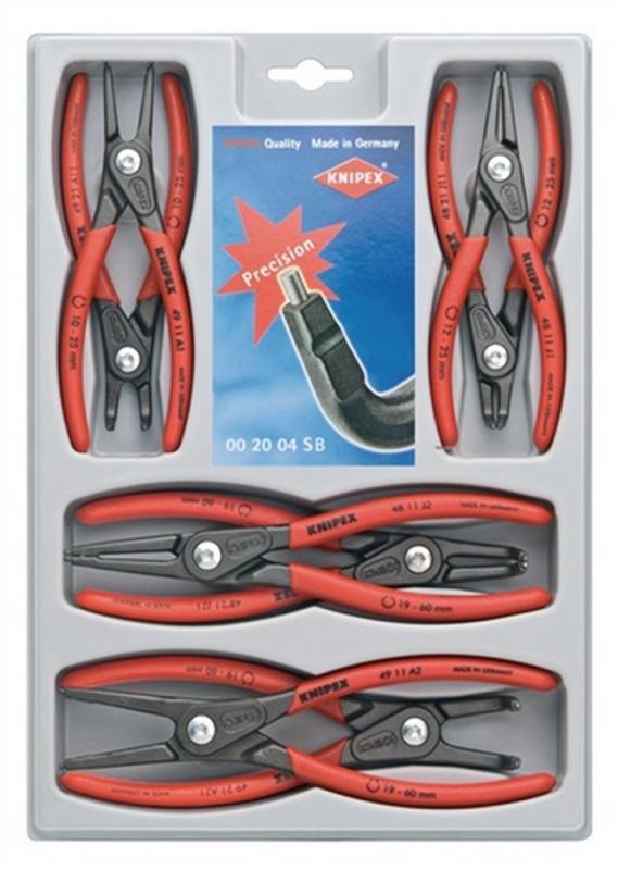クニペックス KNIPEX 002004SB 精密スナップリングプライヤーセット(8本組)