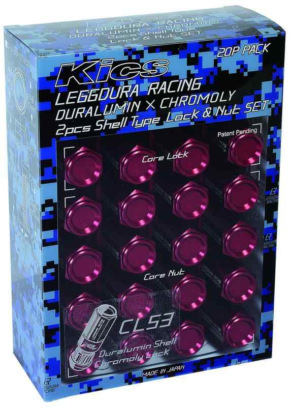 KYO-EI(協永産業) LEGGDURA RACING Type Lock &amp; Nut Set(CL53) レデューラレーシングシェルタイプナット(ロック&amp;ナットセット) M12&times;P1.25レッド CL53-13R｜TsuNaGu2017
