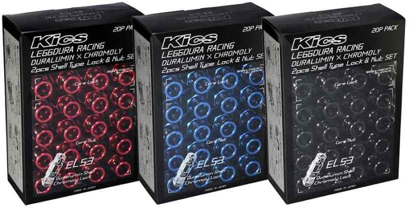 KYO-EI [ 協永産業 ] Kics LEGGDURA RACING Type Lock & Nut Set (EL53)16 pcs + 4 Locks EL53-11K