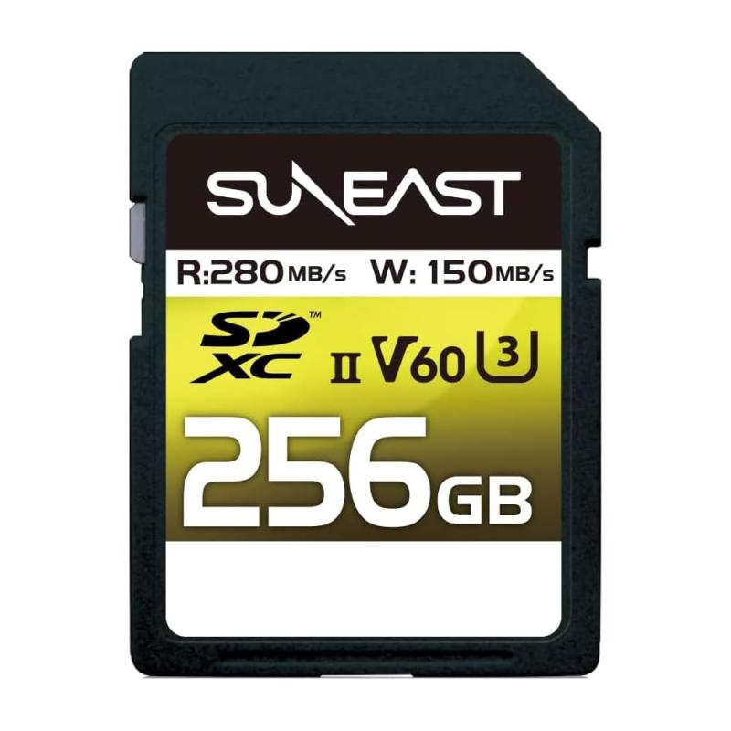 SET SDXC歌留多 UHS-II V60 U3 4K UHD TIMATE PRO 専門的 記憶装置歌留多 (V60, 256GB)
