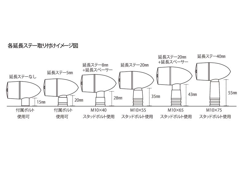 ポッシュ(POSH) クラシカルウインカー 砲弾タイプ セミユニバーサルセット シングル球用/ダブル球用
