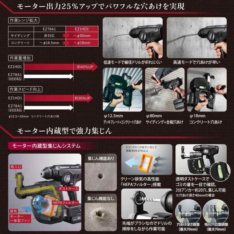 パナック 充電ハンマードリル EZ1HD1