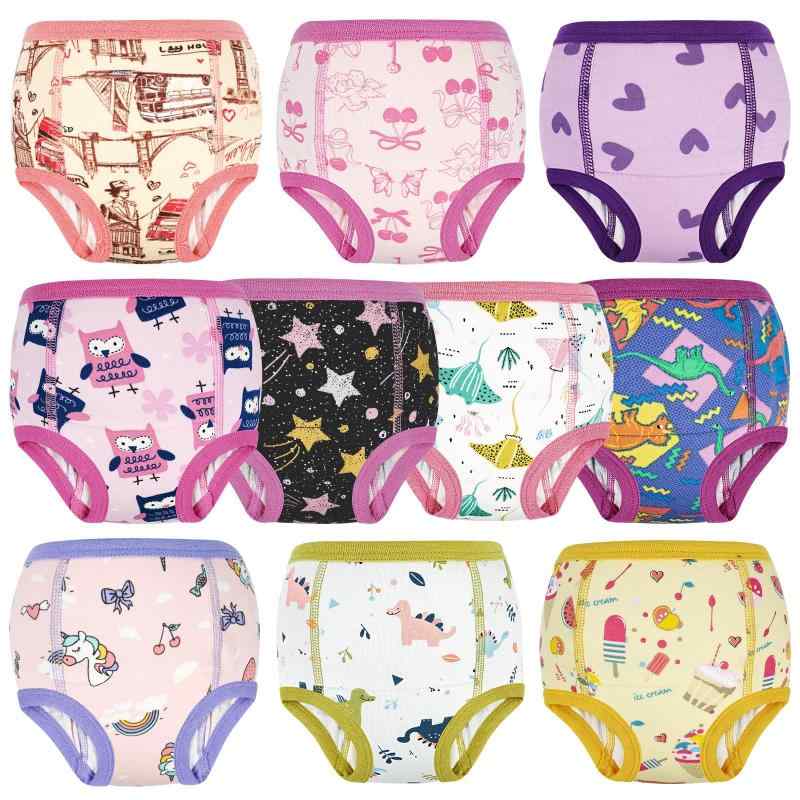 MooMoo baby コットン トレーニングパンツ 6層 10枚 強い吸水性 通気性 幼児のトイレトレーニングパンツ 下着 赤ちゃん 女の子 男の子用 2T-9T 4,373円