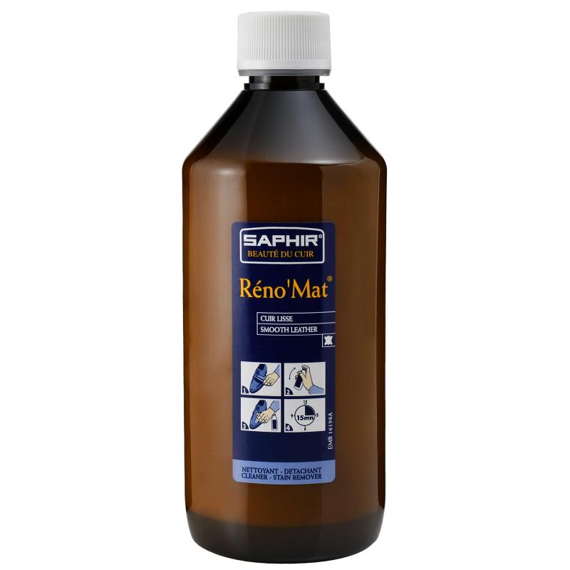 [サフィール] 大容量 500ml 強力 革用 クリーナー レノマット リムーバー ステイン 革靴 革製品 手入れ 汚れ落とし レザークリーナー 靴 シミ カビ取り 塩ふき ポリッシュ ワックス 靴磨き
