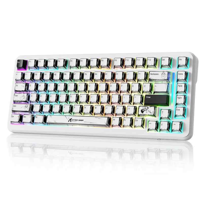 X82PROHE ラピッドトリガーキーボード 無線電話/2.4G/有線8K繋ぎ合わせる ゲーミングキーボード 自社養成磁気取り替えっこ 等深線手当たり旗がしら HIFI音 8Kリターンレー 0.1msゲーミングレイテンシー