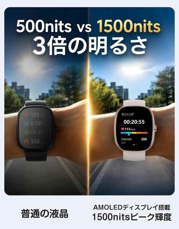 スマートウォッチ iPhone アンドロイド対応 通話機能付き 2025新登場 腕時計 Watch 長持ちバッテリー Line 着信通知 100種類運動モード 腕上げ点灯 IP68防水 DIY文字盤 日本語アプリ 説明書
