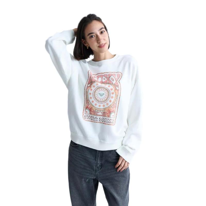 ROXY(ロキシー) トレーナーピグメント加工 裏毛クルーネックレディース