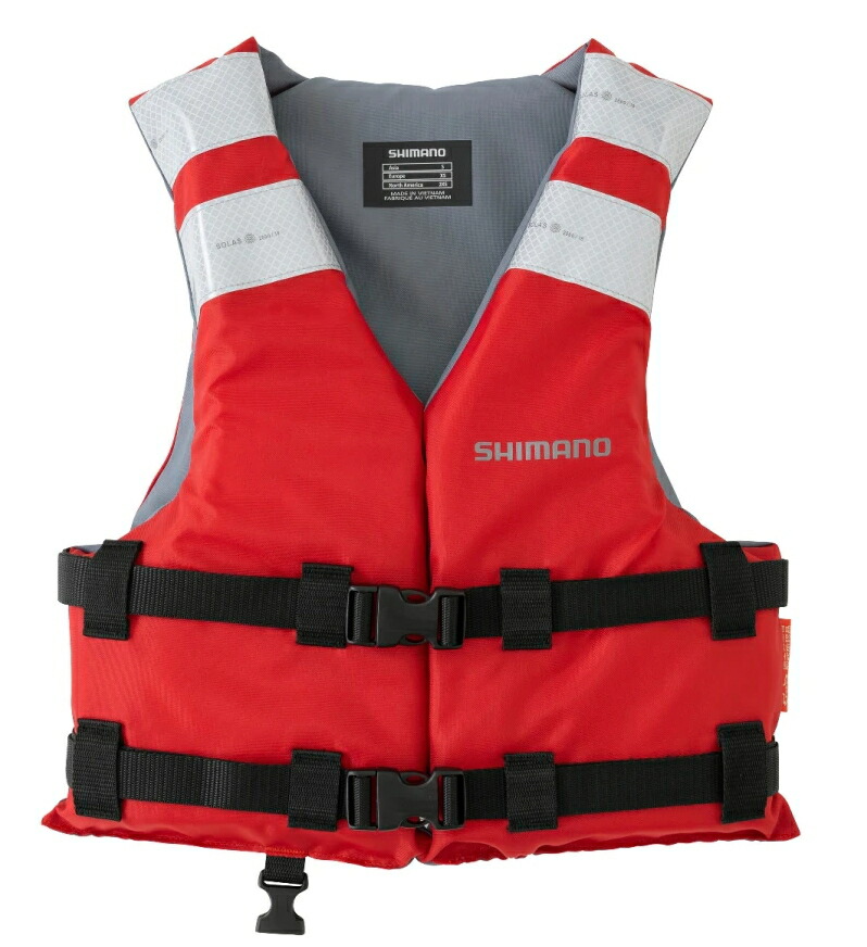 シマノ キッズボートベスト VF-099V レッド Lサイズ (船検対応 タイプA 桜マーク有り)｜救命具 釣具 shimano (SP) 【期間限定セール】