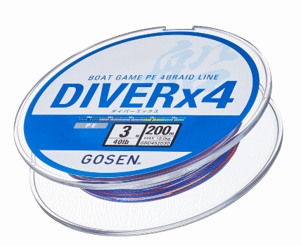 ゴーセン ダイバー X4 2.5号 100m×12連結｜PEライン 釣具