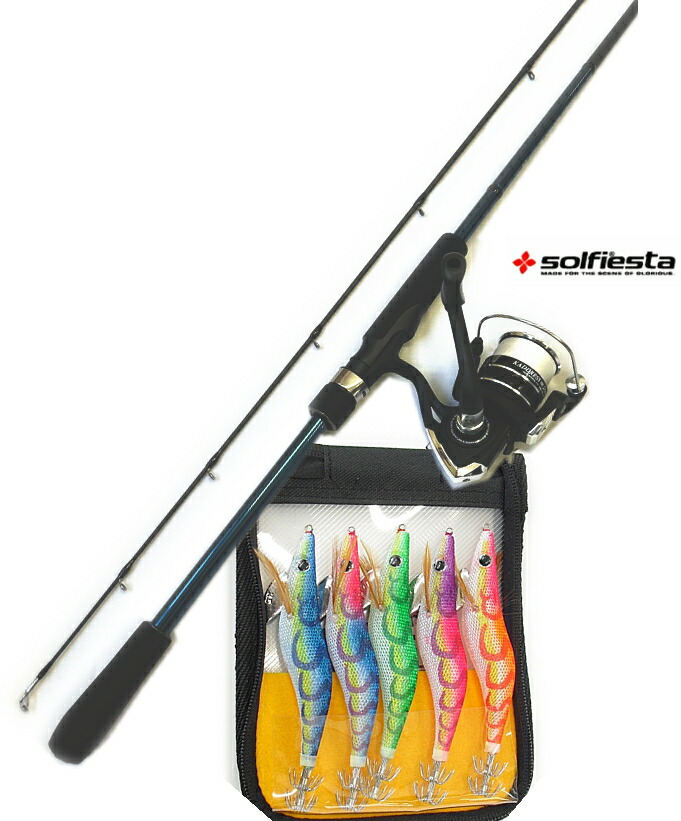 楽天市場】エギング 入門セット ファイブスター カラフル エギング