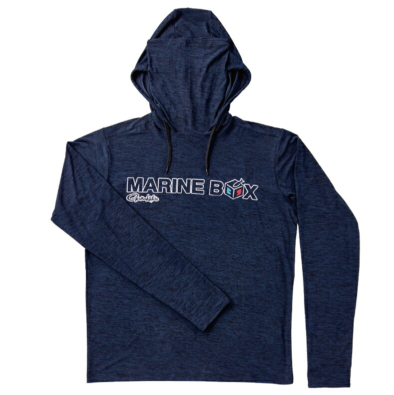 がまかつ サンシェードフーディTシャツ GM-3747 ブラック×ネイビー(MARINE BOX) Lサイズ gamakatsu 【期間限定セール】