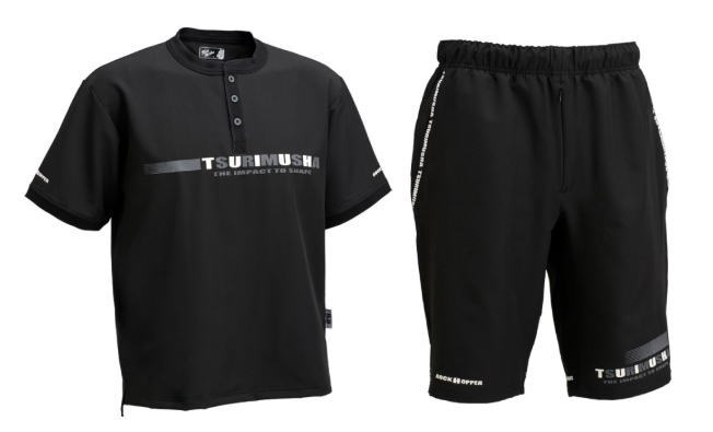 釣益荒男 サマーアクティブセットアップ 黒いこと M大いさ｜御召しもの｜釣具 【百貨店SALE】