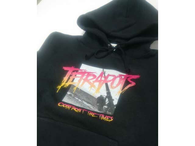 テトラポッツ／Ｔｅｔｒａｐｏｔｓ　TPO-021　Graphic　PARKA　カラー：ブラック　（防寒パーカ／ミドラー）