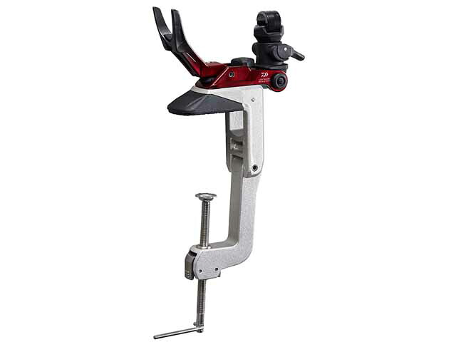 ダイワ／ＤＡＩＷＡ　ライトホルダーメタルα　１６０ＣＨ　ガンメタ／レッド　（船べり取り付け幅：７０-１６０ｍｍ　船釣り用竿掛け）