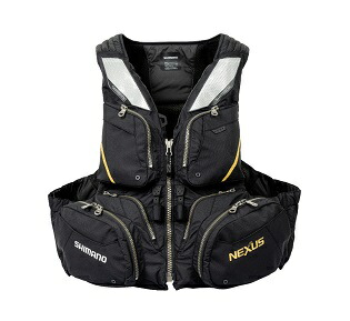 新品シマノ　ネクサス フローティングベスト [VF-142Q] Lサイズ シマノ ネクサスフローティングベスト VF-142Q ブラック
