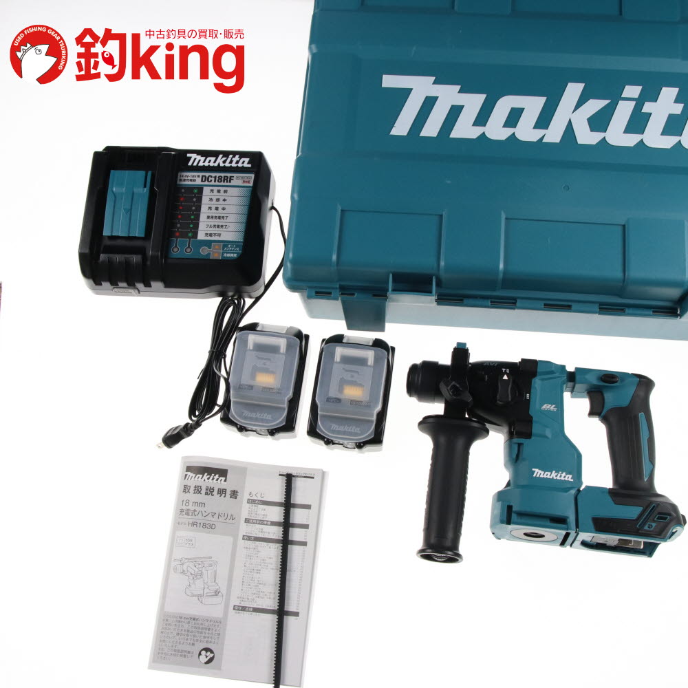 【中古/未使用品】 マキタ 充電式ハンマドリル フルセット18V 18mm HR183DRGX /C352M