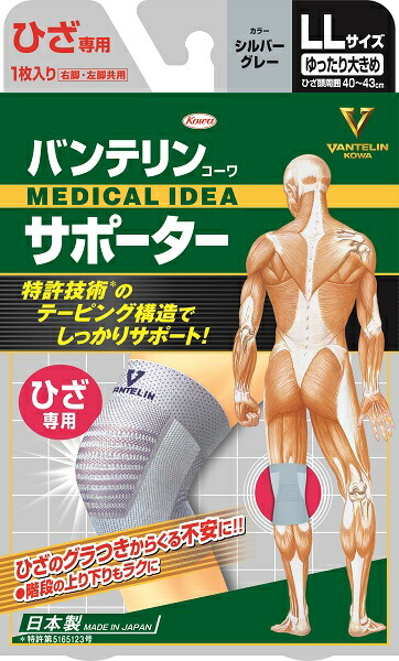 楽天市場】興和 バンテリンコーワ 高通気サポーター ひざ専用 Lサイズ 大きめ ライトブルー (1枚) 左右共用 膝用サポーター : ツルハドラッグ